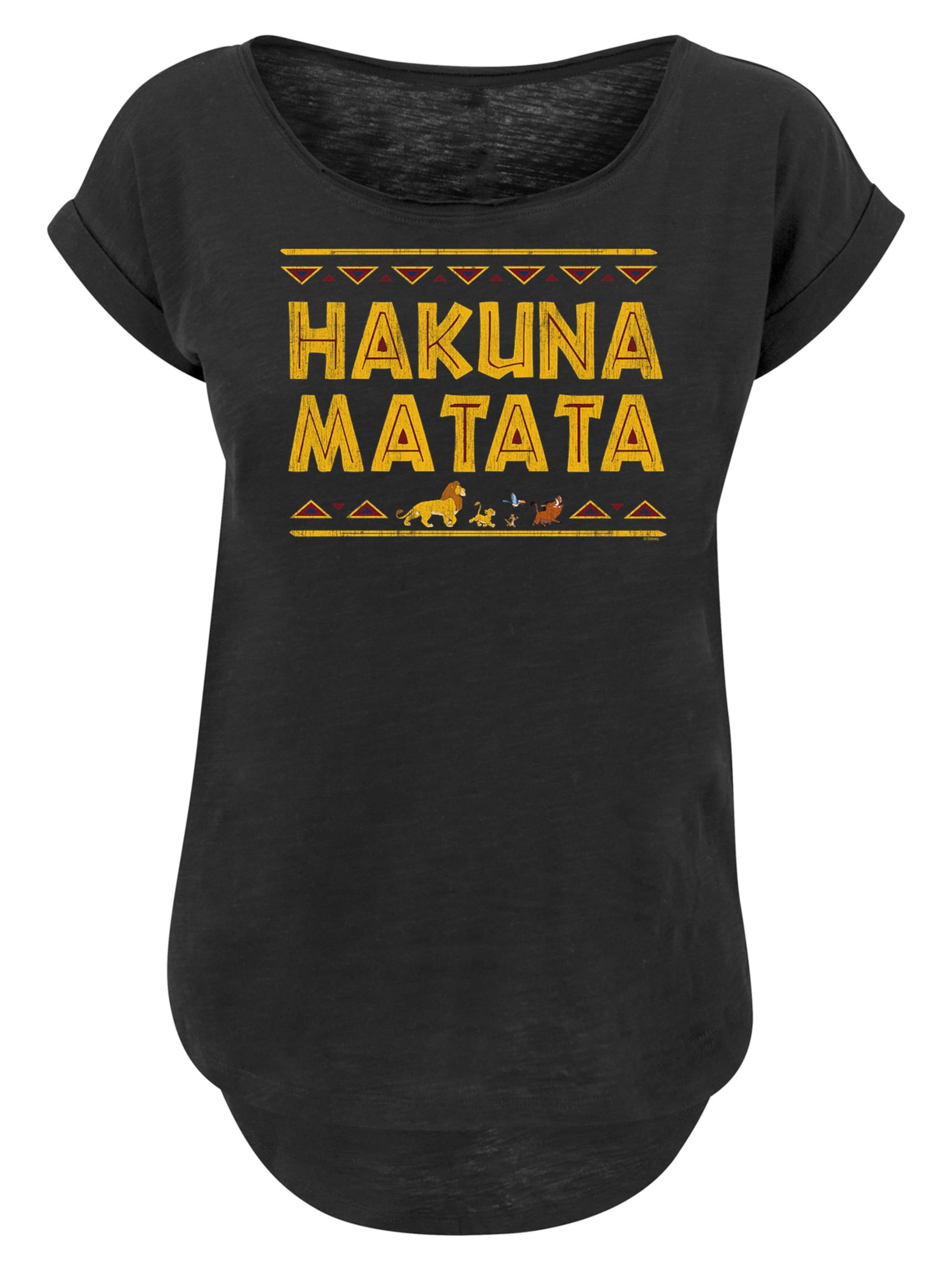 T-shirt 'Disney König der Löwen Hakuna Matata' F4NT4STIC en noir : devant