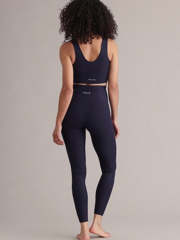 Skinny Leggings 'Cropped & Ribbed' Hey Honey en bleu