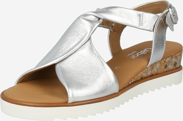 GABOR Sandals in Silver: front