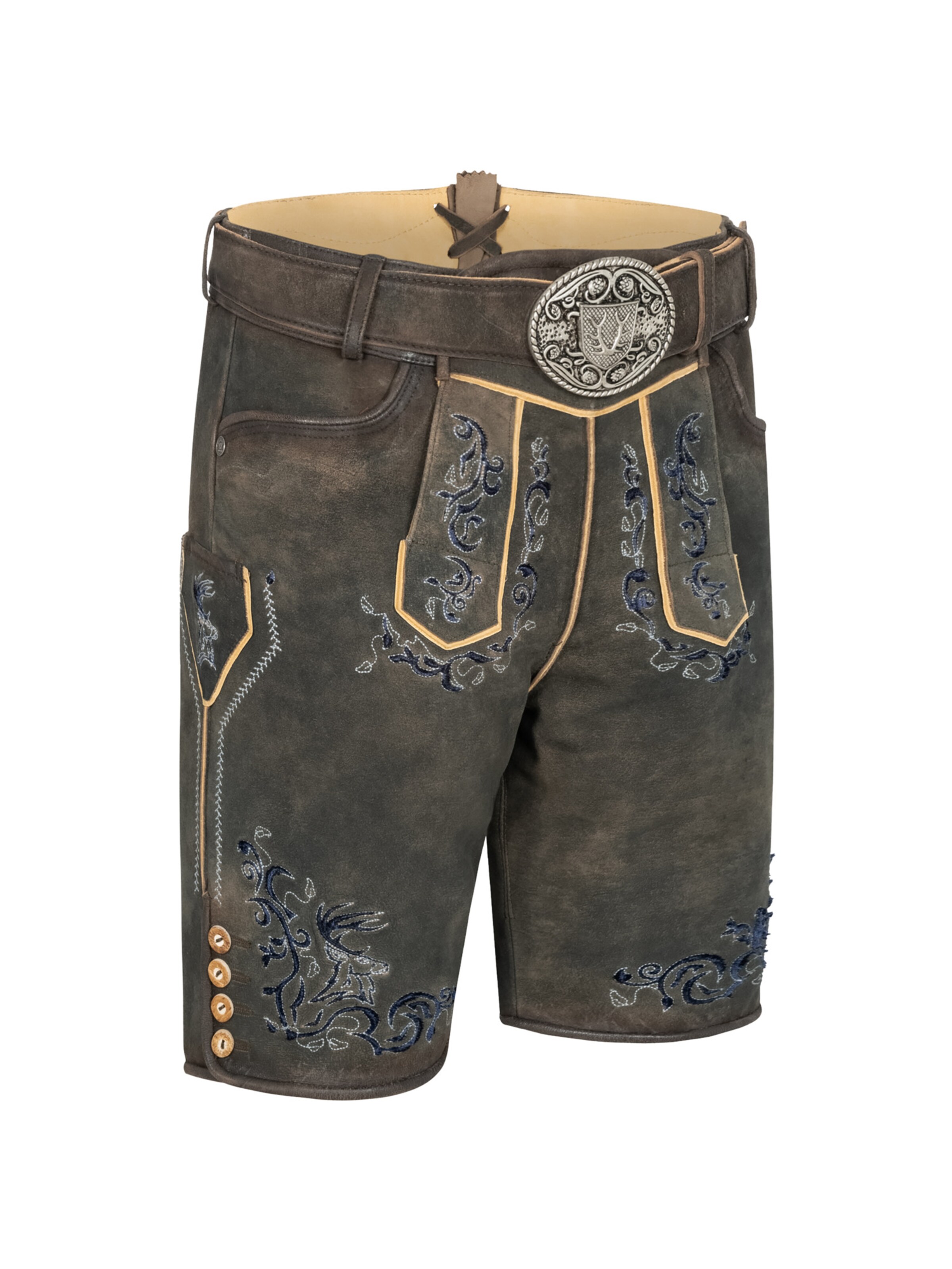 Krüger Buam Regular Traditional pants 'Ismael' in Grey