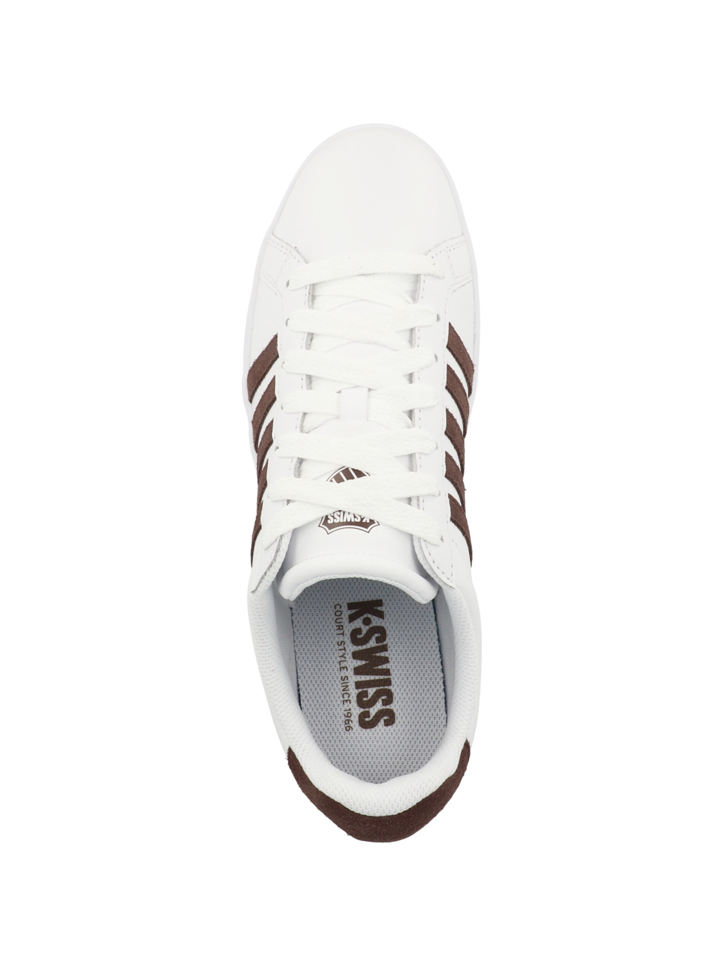 Baskets basses 'Court Tiebreak' K-SWISS en blanc