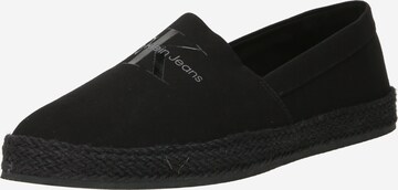 Espadrile de la Calvin Klein Jeans pe negru: față