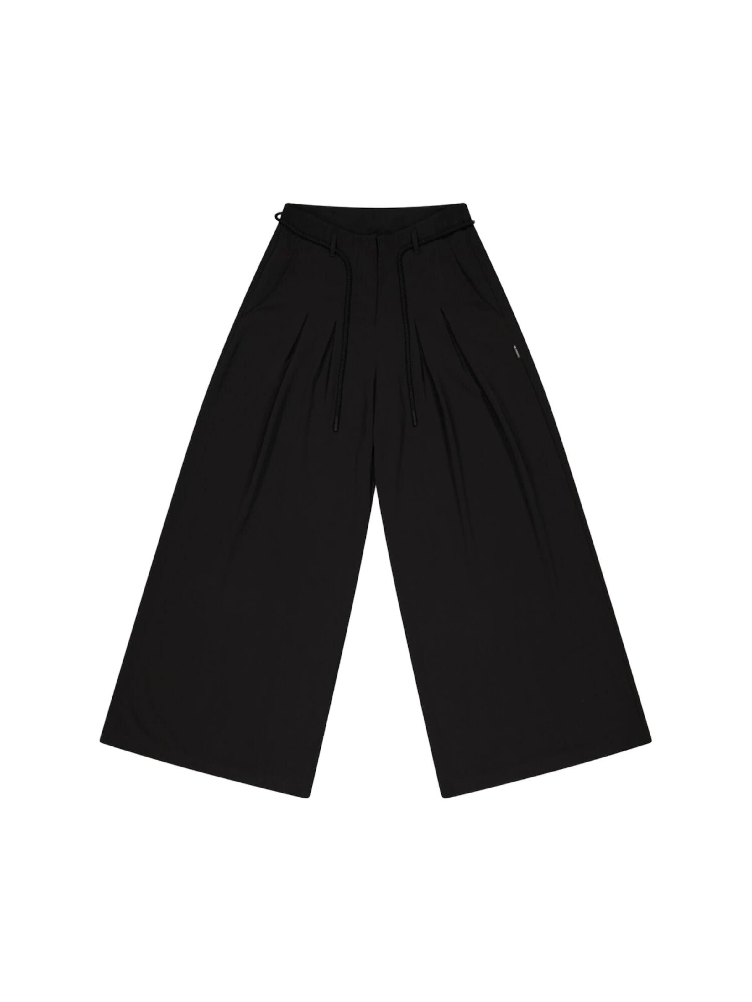 Loosefit Pantalon chino 'Adela' Le Temps Des Cerises en noir : devant