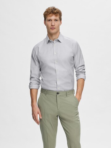 SELECTED Kitsas lõige Triiksärk 'Ethan', värv sinine: eest vaates