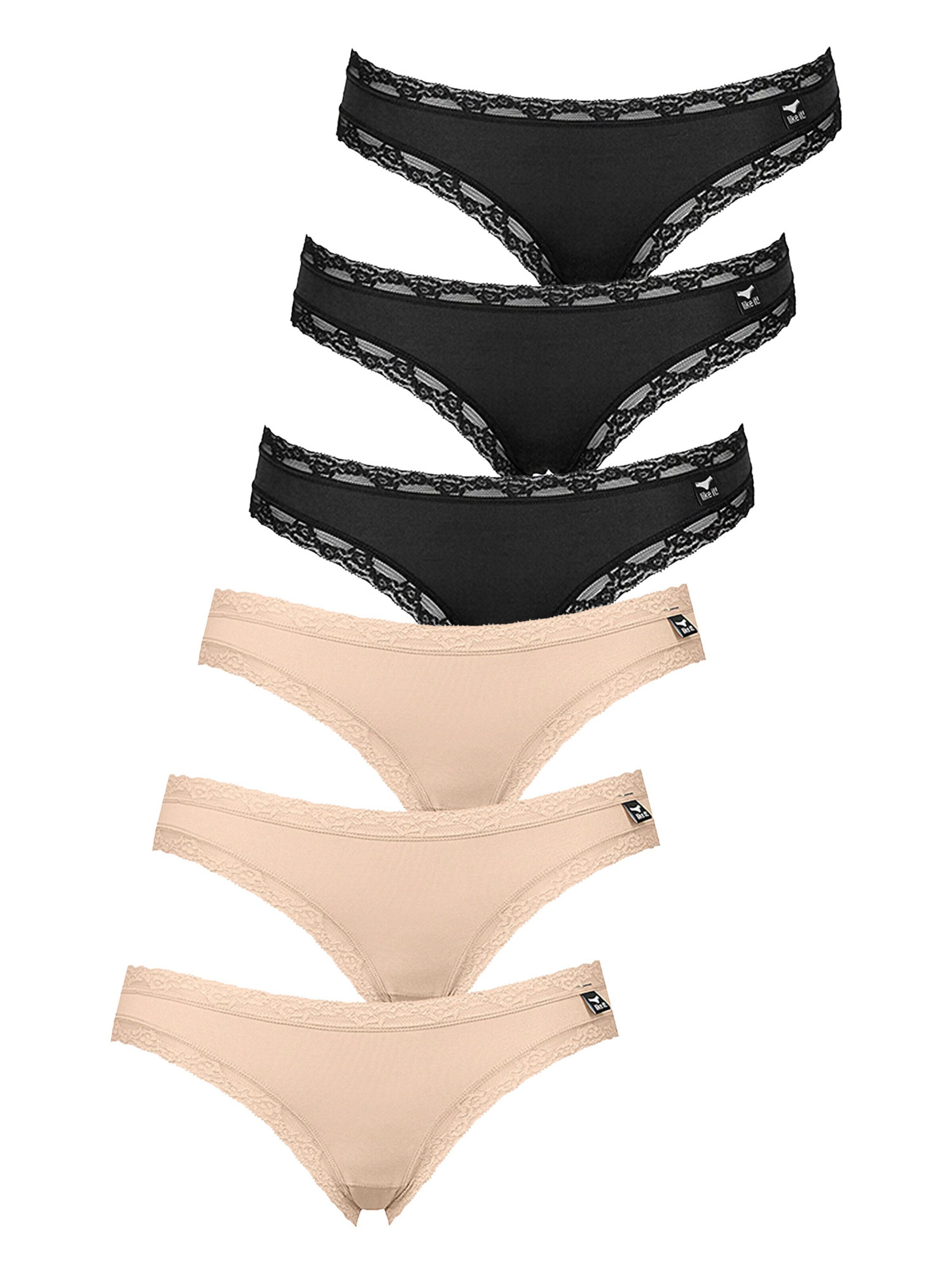 like it! Panty 'Olivia' in Black: front