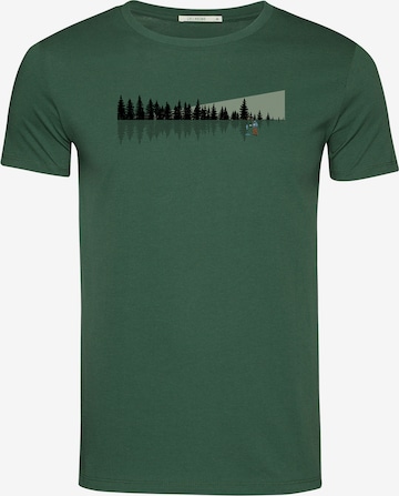 Maglietta 'Nature Ice Fishing' di GREENBOMB in verde: frontale