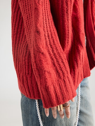 Cardigan HOLLISTER en rouge