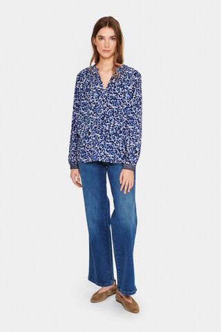 SAINT TROPEZ Bluse 'Pelé' in Blau