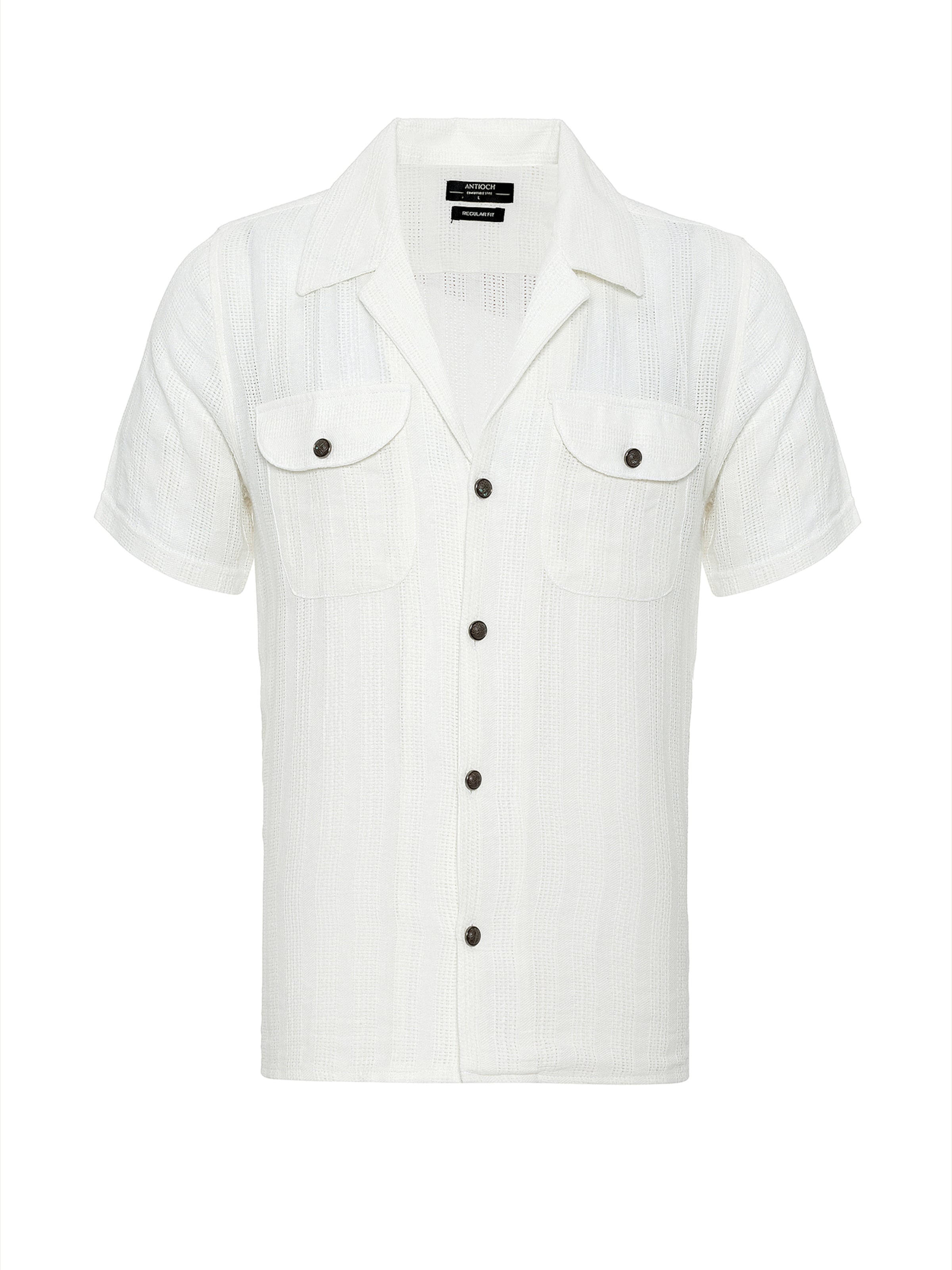 Antioch Regular fit Button Up Shirt in White: front