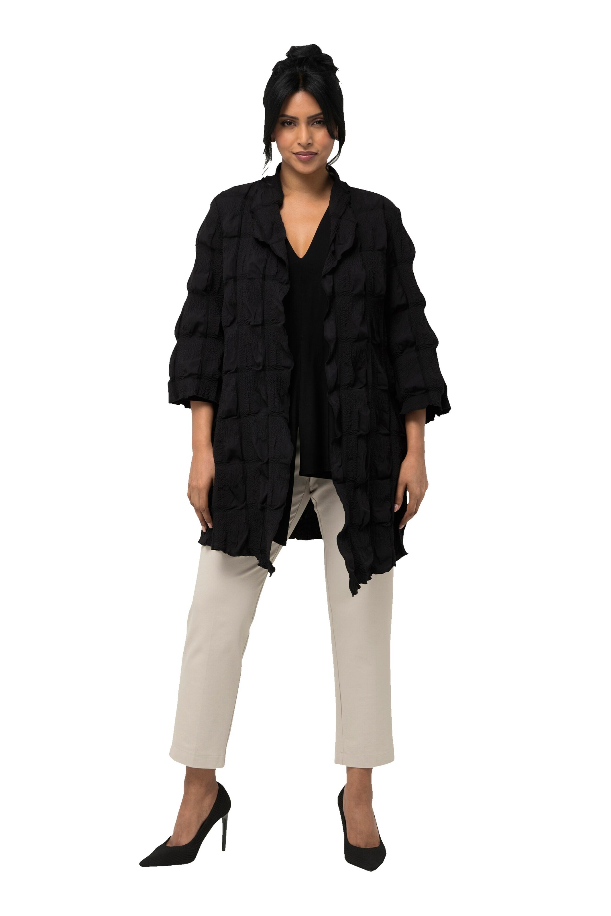 Ulla Popken Tussenjas in Zwart