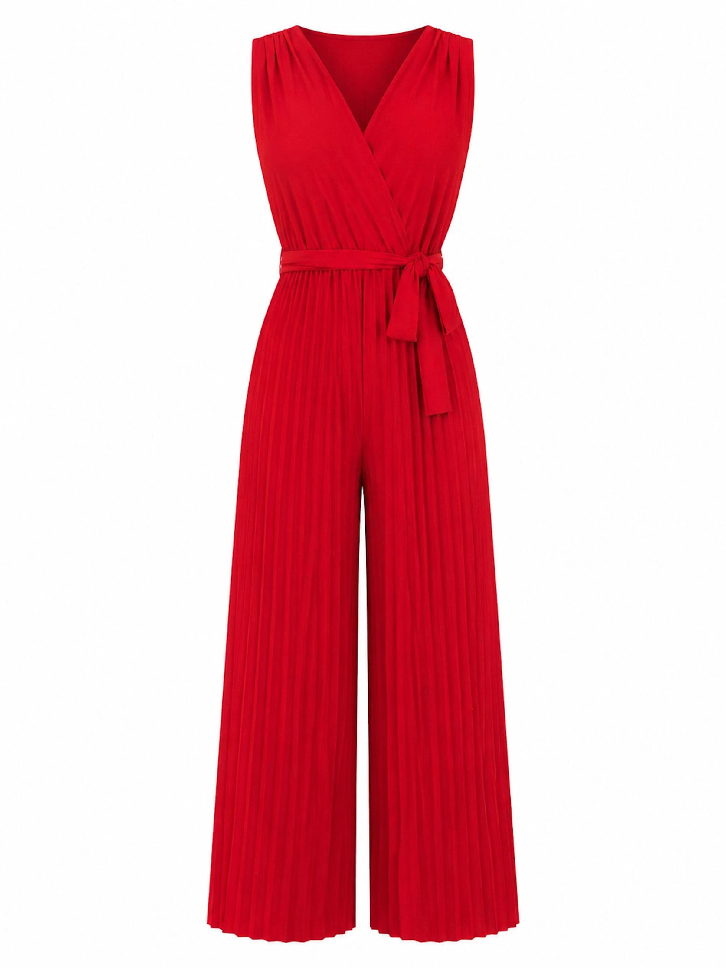 Worldclassca Jumpsuit 'Women Jumpsuit Pleated Overall Uni' in S-L in Fire red, Item view