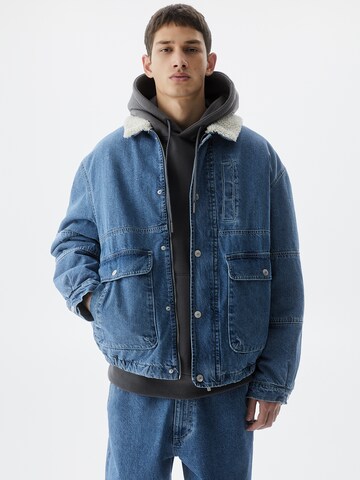 Pull&Bear Between-season jacket in Blue: front