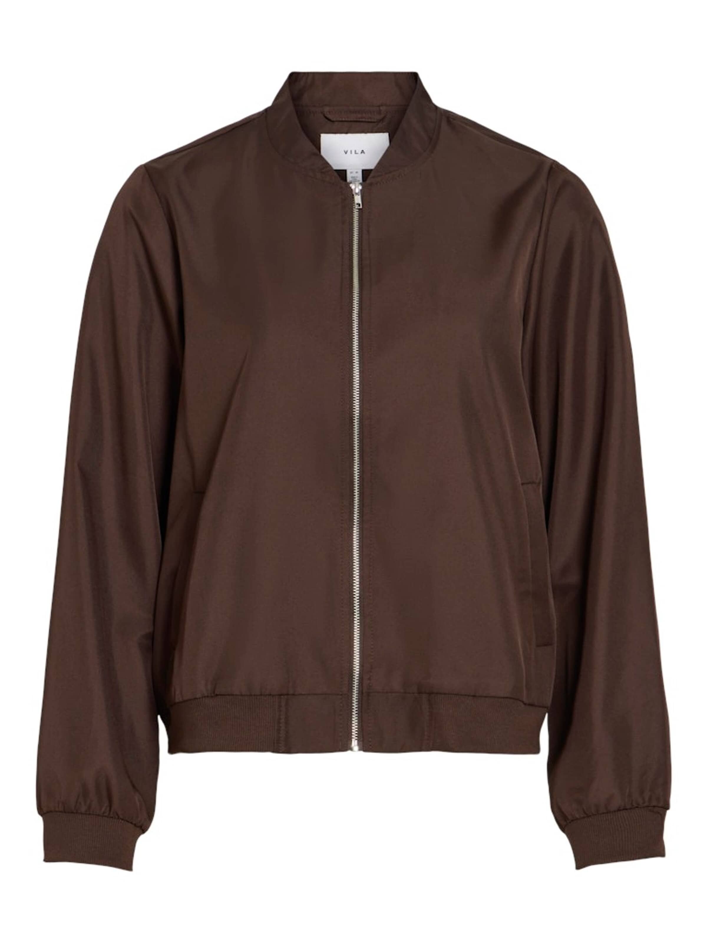 VILA Sweatjacke 'VIPAPAYA'‌‌‌‌‌‌‌‌ in Braun: Vorderseite
