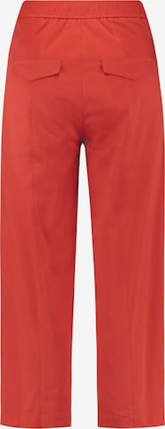 GERRY WEBER Wide leg Trousers with creases in Red