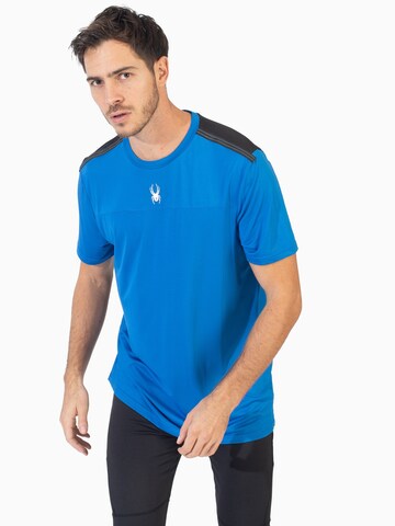 Spyder Функционална тениска в синьо: отпред