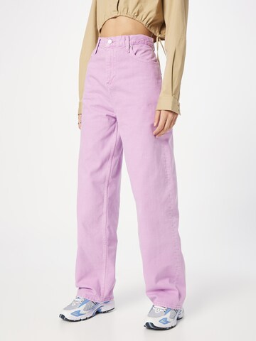 Calvin Klein Jeans - Loosefit Vaquero en lila: frente