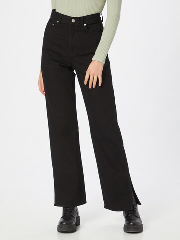 Dr. Denim Wide leg Jeans 'Echo Shoe' i svart: framsida