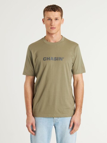 CHASIN' Shirt 'Duell Tee' in Green: front