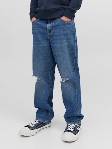 Loosefit Jeans de la Jack & Jones Junior pe albastru: față