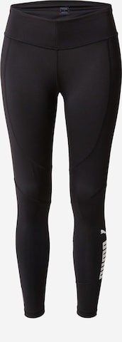 PUMA סקיני מכנסי ספורט בשחור: מלפנים