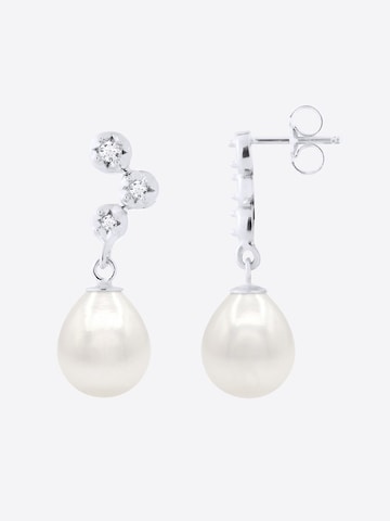 Ateliers Saint Germain - Pendientes 'WAGRAM' en blanco: frente