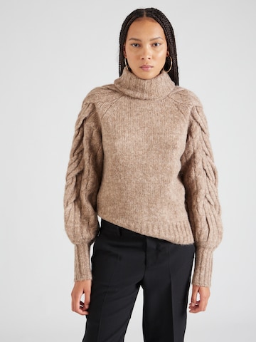 VILA ROUGE Sweater 'BOUDICA' in Brown: front