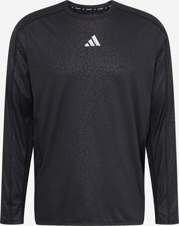 ADIDAS PERFORMANCE Performance shirt 'Workout Pu Print' in Black: front