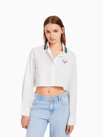 Camicia da donna di Bershka in bianco: frontale