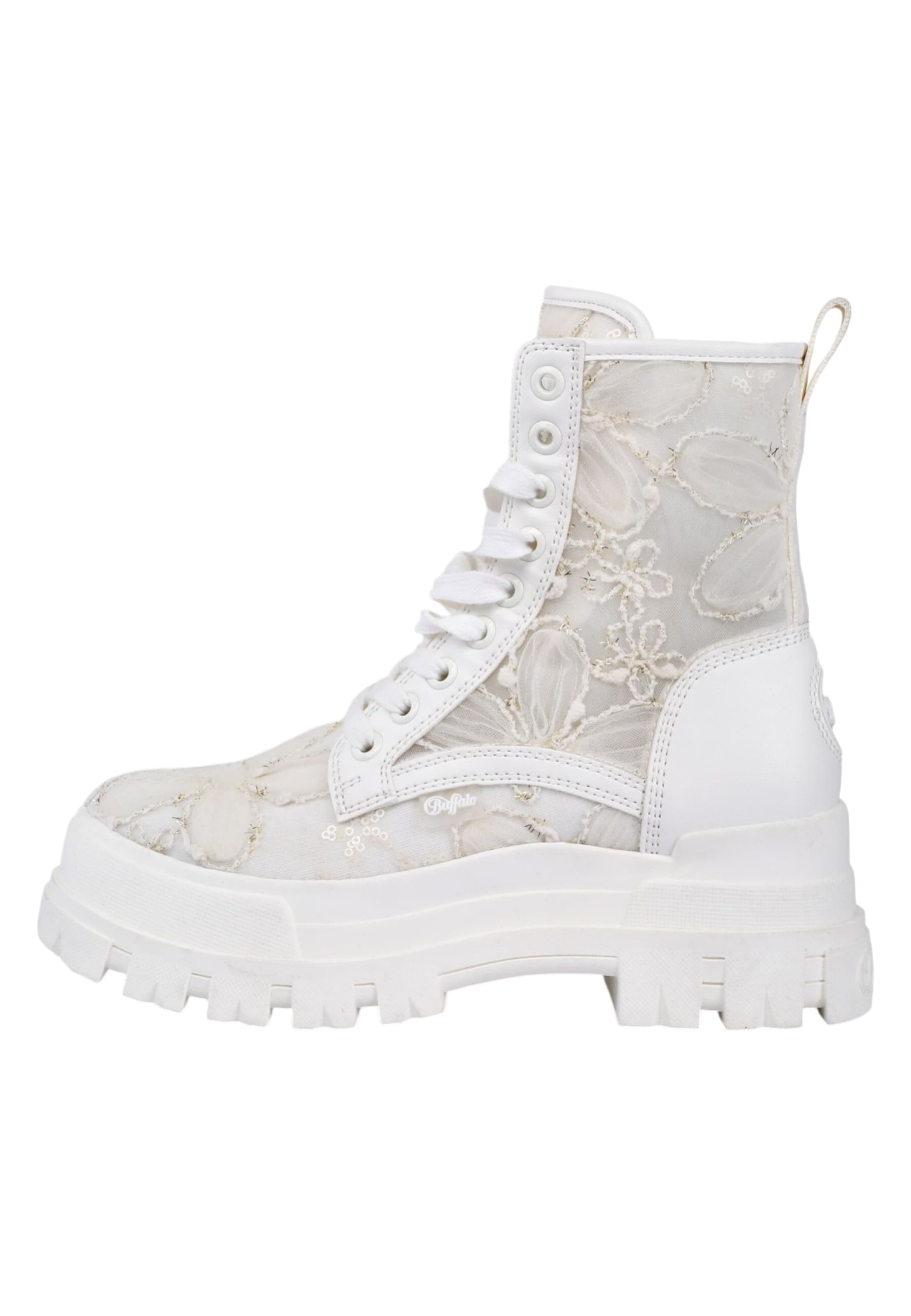 Bottines à lacets 'Aspha' BUFFALO en blanc