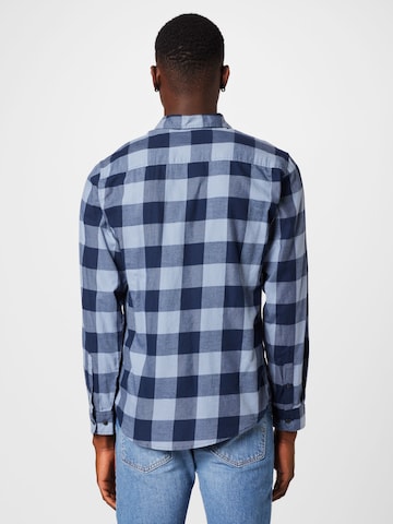 Slim fit Camicia 'Gingham' di JACK & JONES in blu