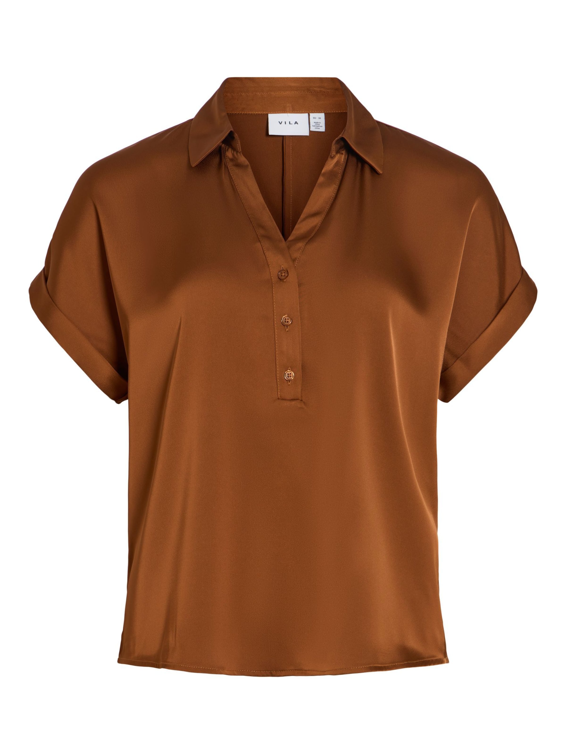 VILA Blouse 'VIEnna Ravenna' in Bruin: voorkant