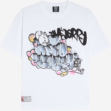 BershkaMajica 'TOM&JERRY' - bijela boja: prednji dio