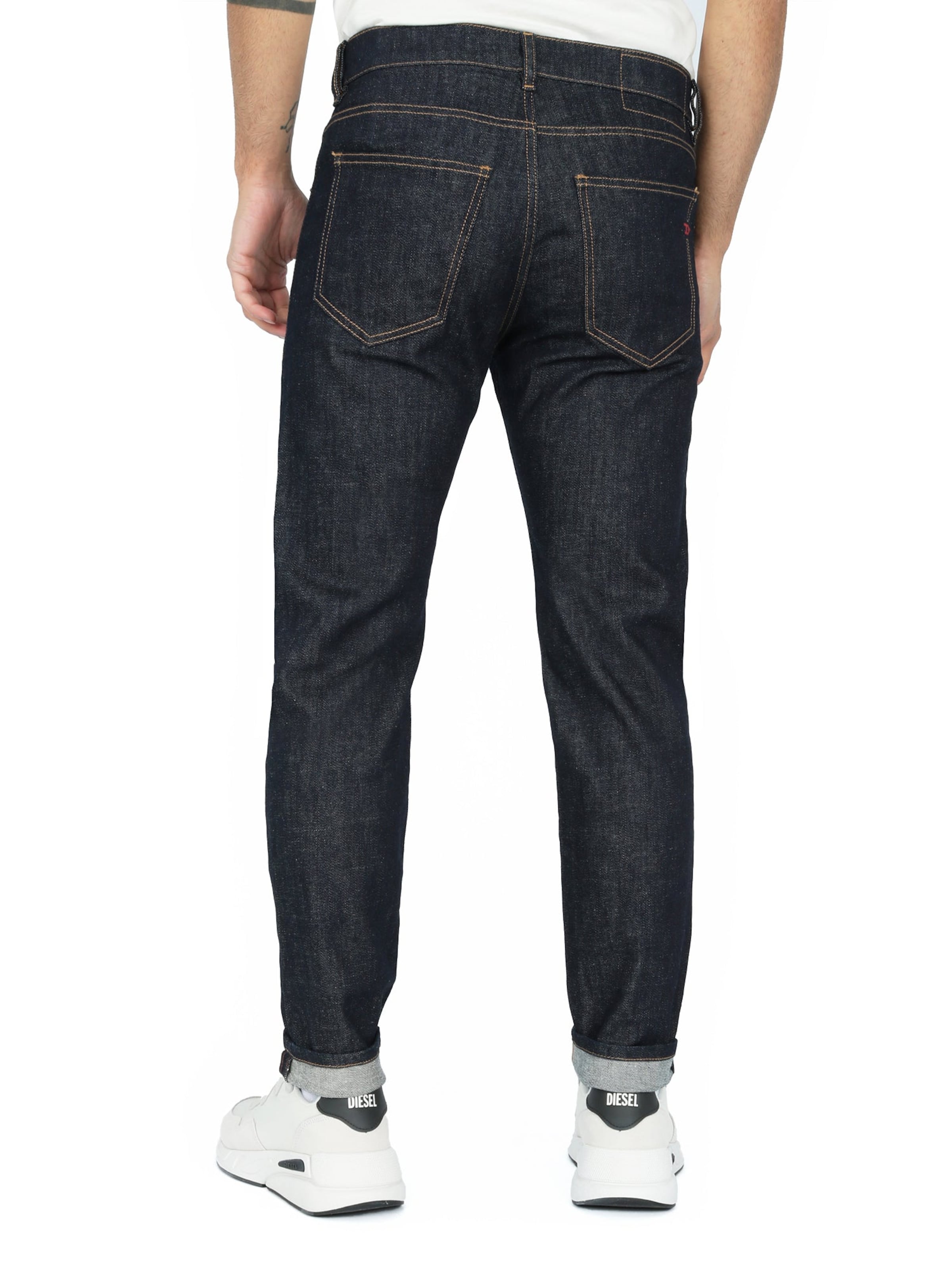DIESEL Slimfit Jeans 'D-STRUKT' in Blauw