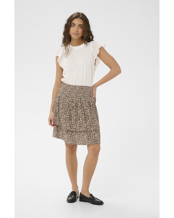 CULTURE Rok 'CUalfia' in Beige: voorkant