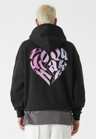 Lost Youth Sweatshirt 'Heart' in Black: front
