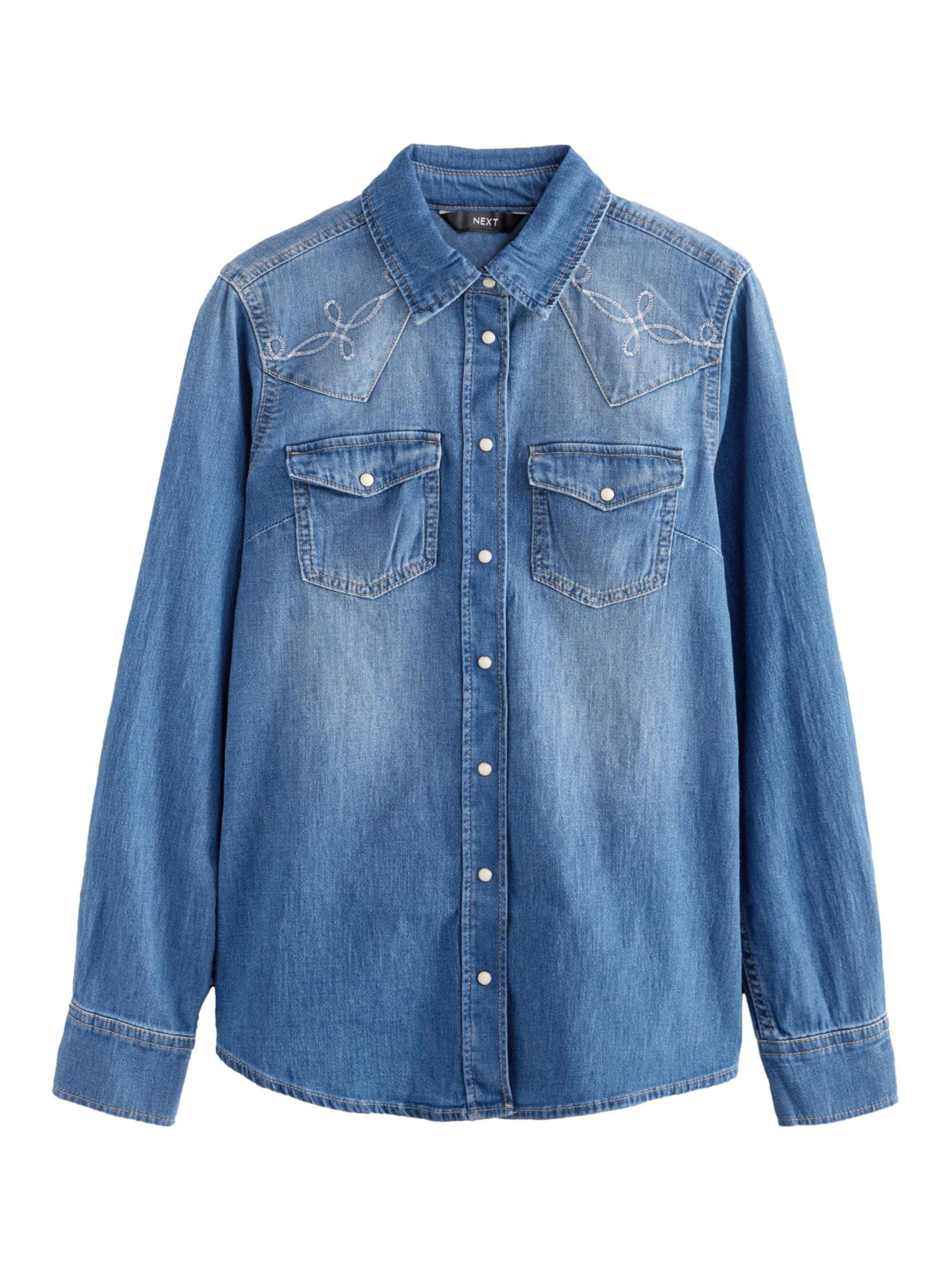 Next Блузка в Синий: спереди