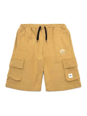 Baggy Pantalon 'KNIT CARGO SHORT BRONZE MIST' CAT en marron : devant