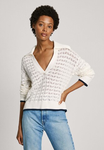 Pull-over ' IVA ' Pepe Jeans en blanc : devant
