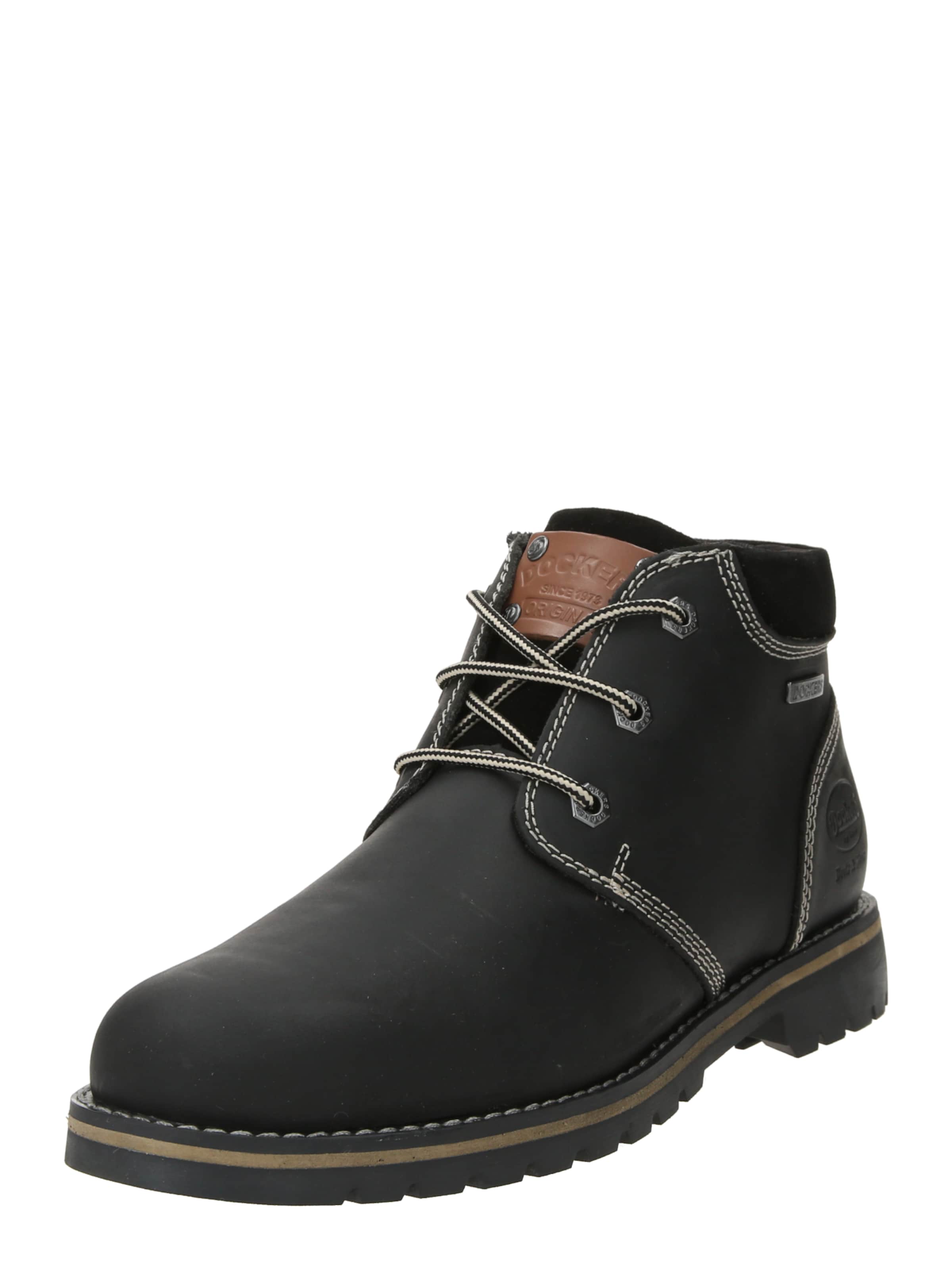 Dockers by Gerli Schnürboots in Schwarz: Vorderseite