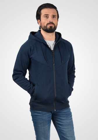 !Solid Zip-Up Hoodie 'Gelbert' in Blue: front