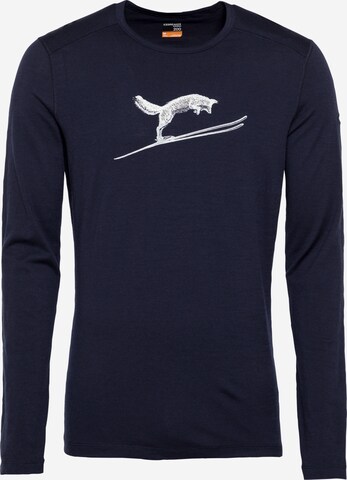 ICEBREAKER Functioneel shirt '200 Oasis Fox Jump' in Blauw: voorkant