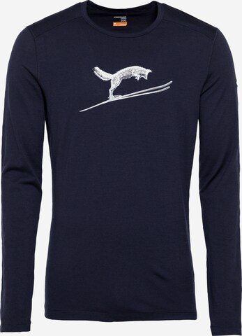 ICEBREAKER - Camiseta funcional '200 Oasis Fox Jump' en azul: frente