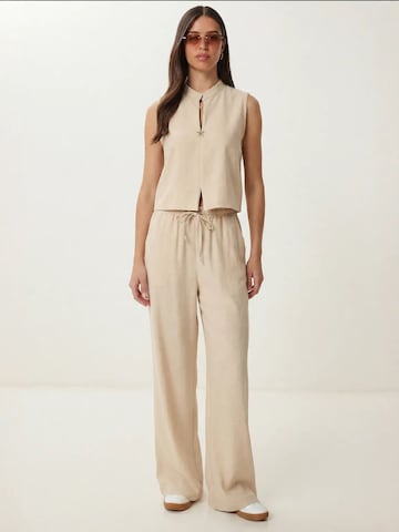 Pantalons de tailleur Happiness İstanbul en beige : devant