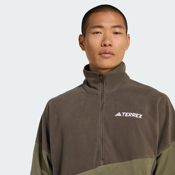 Pull-over de sport ' Multi Climawarm Fleece' ADIDAS TERREX en vert
