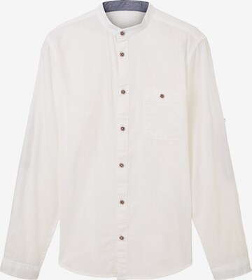 TOM TAILOR Button Up Shirt in White: front