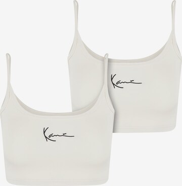 Karl Kani Top 'Essential' in White: front