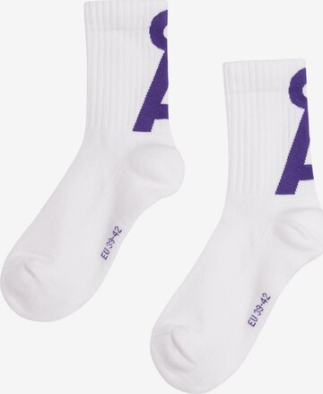 Chaussettes 'Samu' ARMEDANGELS en blanc : devant