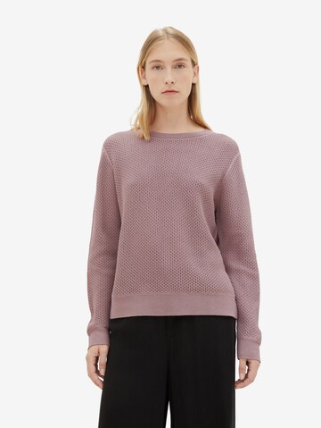 TOM TAILOR Sweater in Purple: front