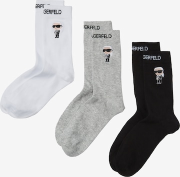 Chaussettes Karl Lagerfeld en gris : devant