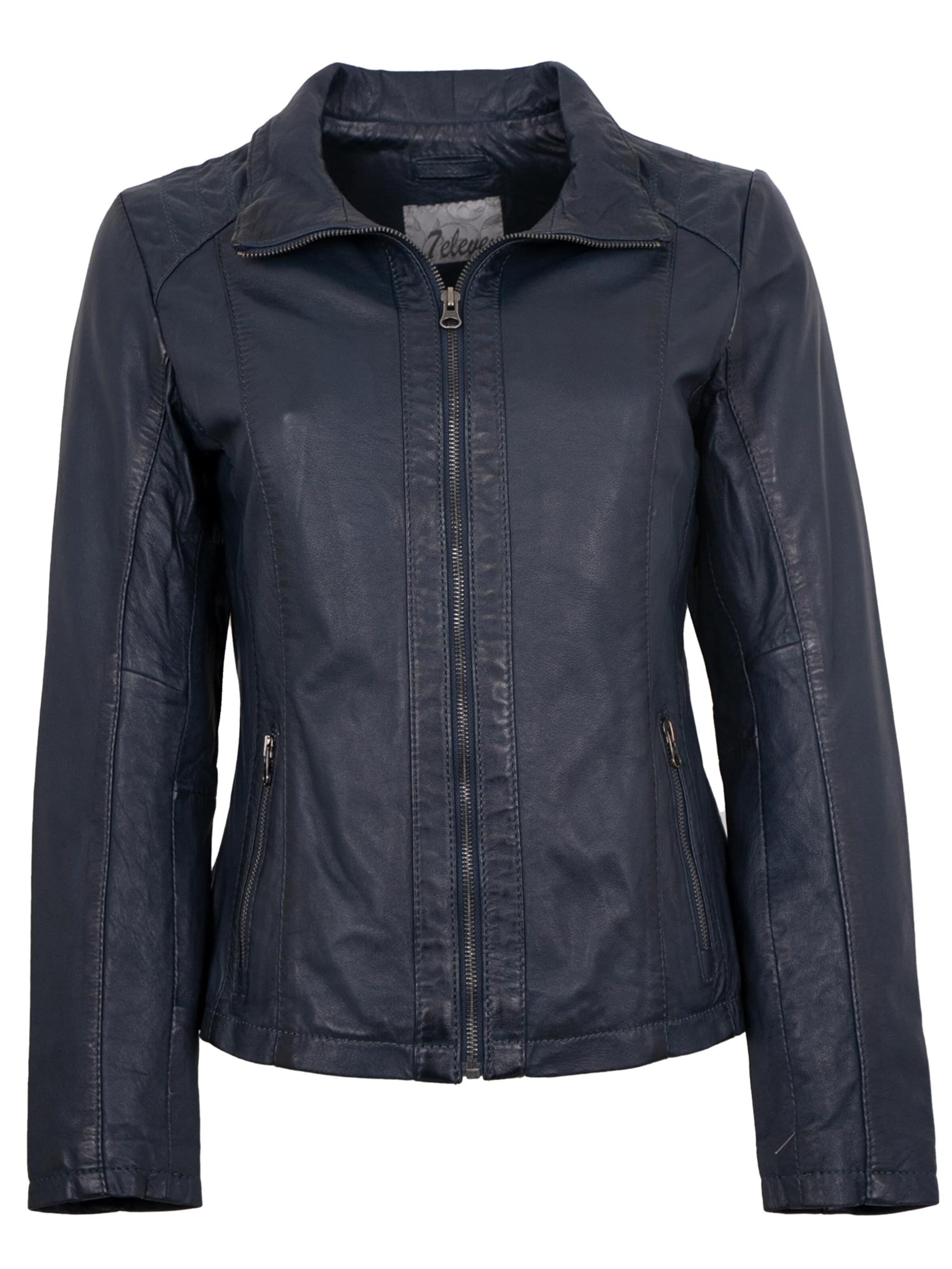 7ELEVEN Tussenjas 'Chiara' in Blauw: voorkant